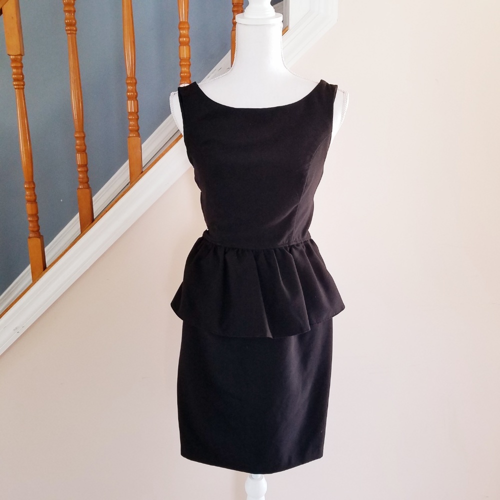 Little Black Peplum Dress